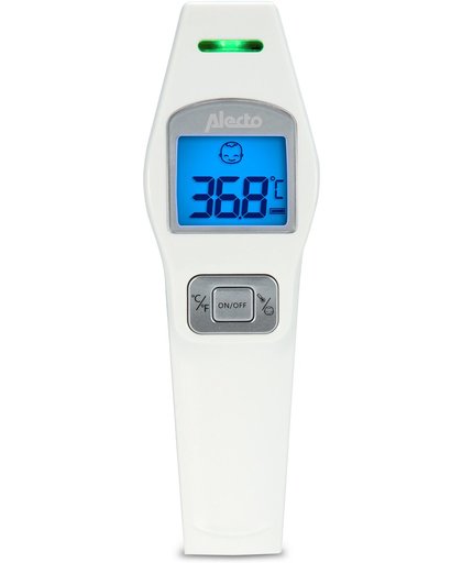 Alecto BC-37 Infrarood voorhoofdthermometer | Meetresultaat binnen 3 seconden | Wit