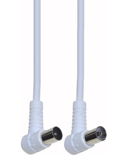 e+p HFW 2 2.5m coax plug coax jack Wit coax-kabel