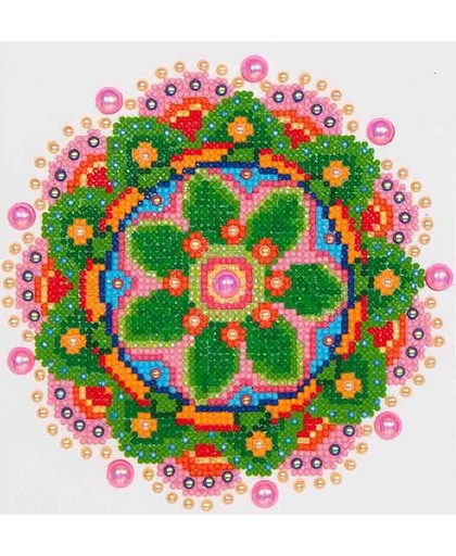 Diamond Dotz ® painting Needle Art Flower Mandala Diamond Painting (20x25 cm)