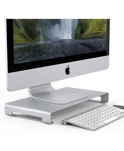 Orico - Laptop/Desktop Houder - Hoogwaardig Aluminium - Mac Style - Voor een goede lichaamshouding en een georganiseerd bureau - Zilver