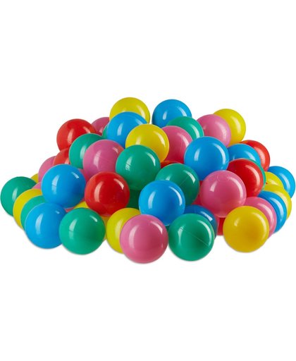 relaxdays Ballen voor het ballenbad - zachte babyballen - vrij van schadelijke stoffen Pak van 100