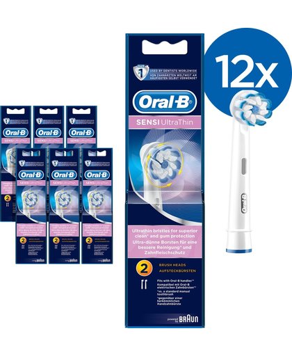 Oral-B Sensi UltraThin Opzetborstels - Voordeelverpakking - 12 Stuks