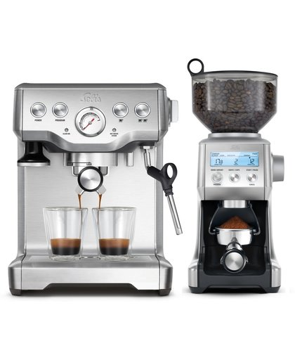 SOLIS Caffespresso 117 + molen IQ Digital 1612 Bundel - pistonmachine - espresso machine