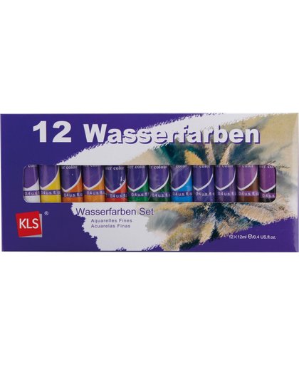 KLS Waterverf - 12 tubes - Voordeelset