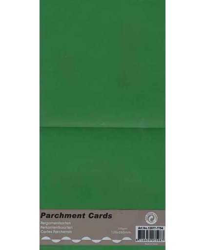 Vierkante Perkament Kaarten - Donker Groen - 50 Stuks - Maak mooie kaarten voor elke gelegenheid