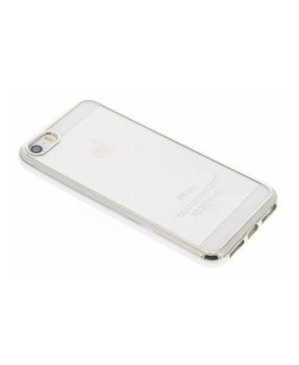 Zilver tpu hoesje met metallic rand voor de iphone 5 / 5s / se