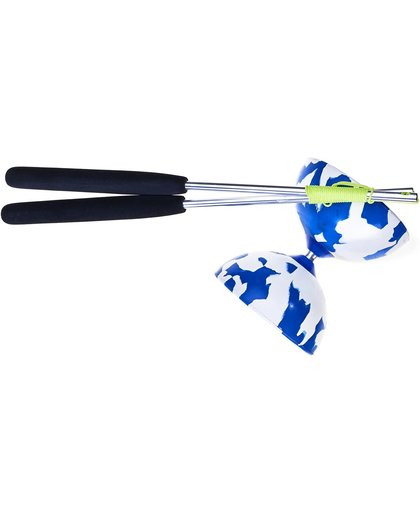 Set Acrobat bicolor 100 Diabolo blue/white + aluminum hand sticks