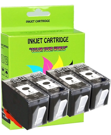 4 Pack Compatible HP 920XL(CD975AE) BK*4 inktcartridges, 4 pak. 4 zwart