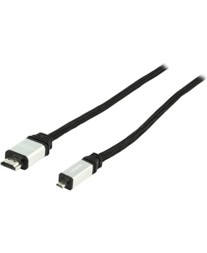 König - 1.4 High Speed HDMI naar Micro HDMI kabel - 2.50 m - Zwart
