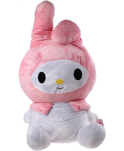 Hello Kitty Pluchen May Melodie Knuffel 57 Cm Wit/roze