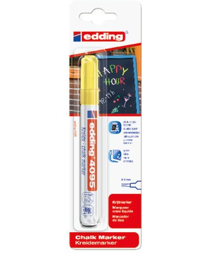 Edding - Krijtmarker e-4095 - Op blister - Neon Geel