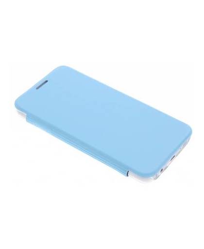 Clear booklet case voor de samsung galaxy s7 - turquoise