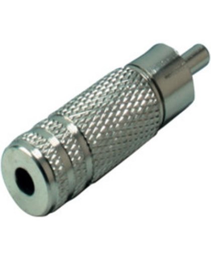 S-Impuls Tulp mono (m) - 3,5mm Jack mono (v) adapter / metaal