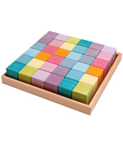 Grimm's houten blokken 36 pastel