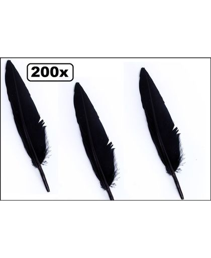 200x Veren 10/15 cm zwart