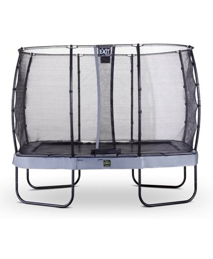EXIT Elegant Premium trampoline rectangular 214x366cm with safetynet Economy - grey