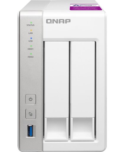 QNAP TS-231P2 Ethernet LAN Toren Wit NAS