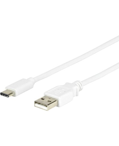 eSTUFF 1m USB 3.1 C-A 1m USB C USB A Mannelijk Mannelijk Wit USB-kabel