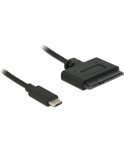 DeLOCK 0.5m USB-C/SATA III USB-C SATA III Zwart kabeladapter/verloopstukje