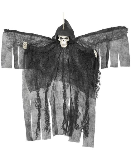 Zwarte engel skelet decoratie Halloween - Feestdecoratievoorwerp