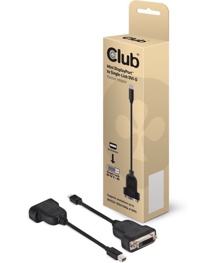 CLUB3D Mini DisplayPort to DVI-D Single Link Adapter Cable