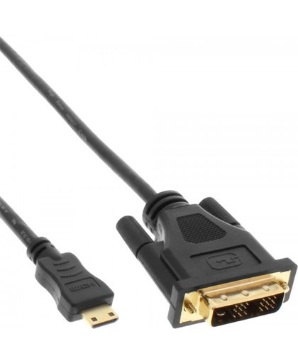 InLine Mini HDMI naar DVI kabel - 0,50 meter