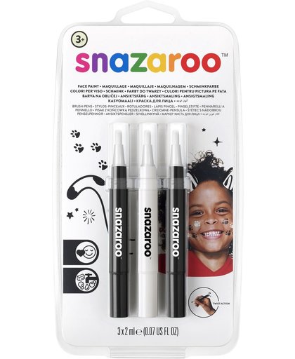 Snazaroo Brush pen Zwart en Wit