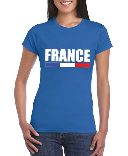 Blauw France/ Frankrijk supporter shirt dames XL