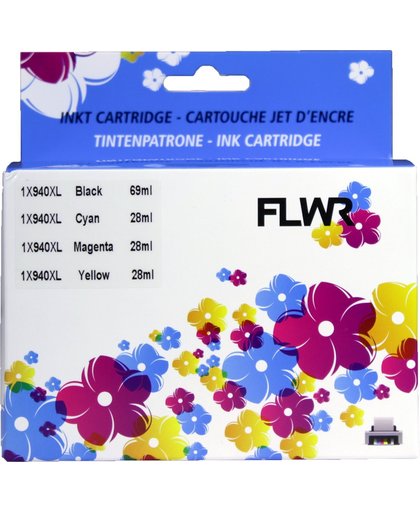 FLWR - Inktcartridge / 940XL multi-pack / Zwart en Kleur - geschikt voor HP