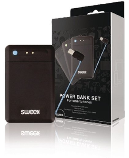 Sweex SW5000PB002U Lithium-Polymeer (LiPo) 2500mAh Zwart powerbank