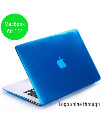 Lunso - hardcase hoes - MacBook Air 11 inch - glanzend lichtblauw