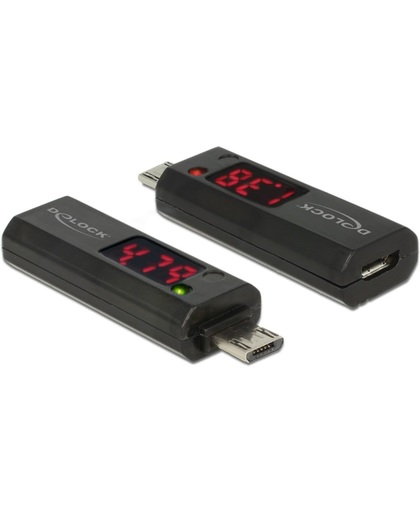 DeLOCK 65682 USB 2.0 Micro-B USB 2.0 Micro-B Zwart kabeladapter/verloopstukje
