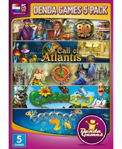 Denda Games Bundel: Around the World in 80 Days + Call of Atlantis + 4 Elements + Gardenscapes + Fishdom 2 - Windows