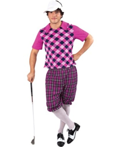 Golf kostuum paars voor heren 52-54 (xl)