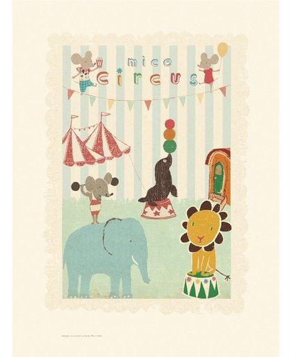 Maileg Poster, Circus Mouse and friends