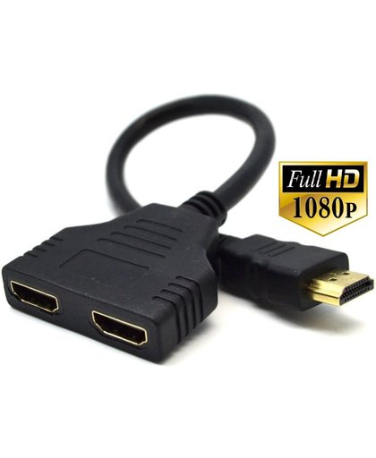 1080P HDMI poort Splitter kabel naar 2 HDMI poort adapter 30cm