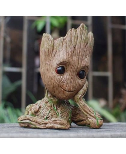 Guardians Of The Galaxy Film Beeld Baby Groot figuur hoofd als bloempot, pennenhouder