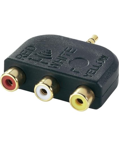 BKL 3,5mm Jack 4-polig - Composiet audio video adapter - versie rechts/links/video/massa (TRRS)