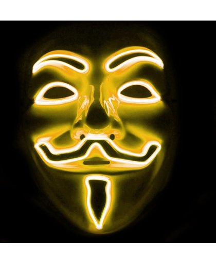 El wire V for Vendetta / ANONYMOUS masker Geel/Yellow