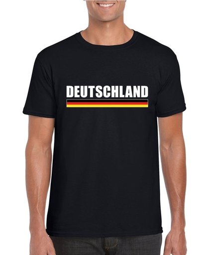 Zwart Deutschland/ Duitsland supporter shirt heren XL