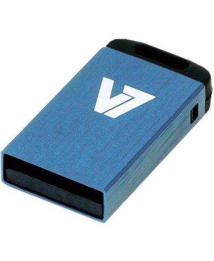 V7 Nano USB 2.0 4GB USB flash drive USB-Type-A-aansluiting Blauw