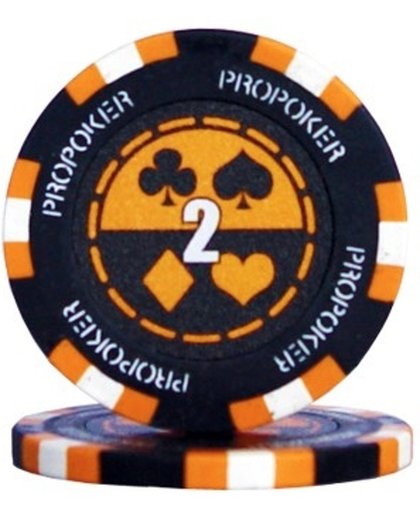 Pokerchip Pro Poker Clay Chip 13,5 Gram Oranje 2