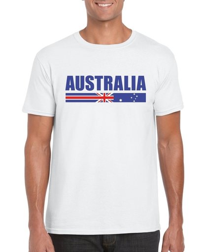 Wit Australie supporter t-shirt voor heren - Australische vlag shirts XL