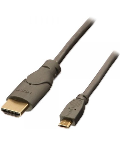Lindy 2m MHL/HDMI USB 2.0 Micro B HDMI A Antraciet kabeladapter/verloopstukje
