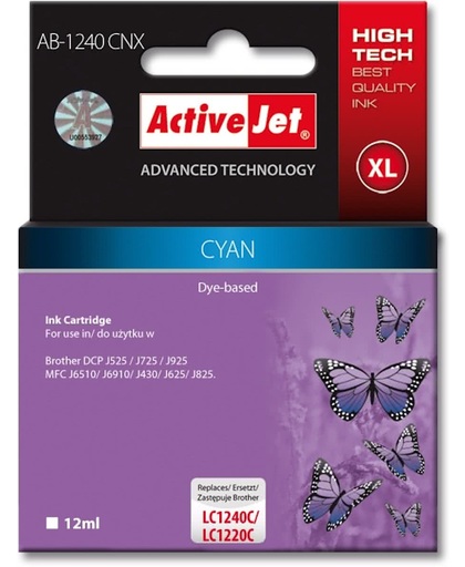 ActiveJet BROTHER LC-1240C inktank cyan 600 p (12.00 pag/ml)