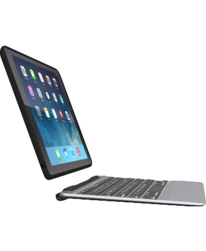 ZAGG Slim book Bluetooth Zwart, Zilver toetsenbord voor mobiel apparaat