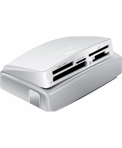 Lexar Multicard 25-in-1 geheugenkaartlezer met USB 3.0 technologie - wit