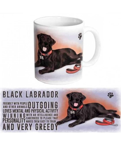 Honden koffie mok zwarte Labrador