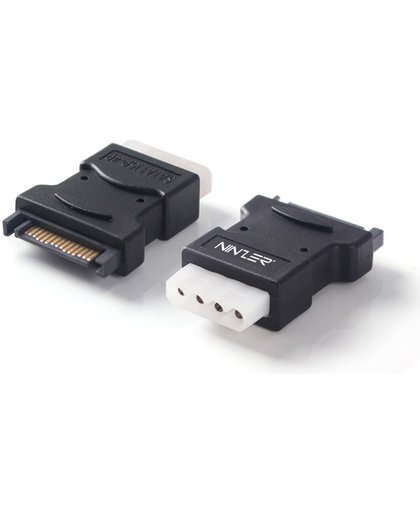 Ninzer IDE 4 pin power connector naar SATA 15pin Male Adapter