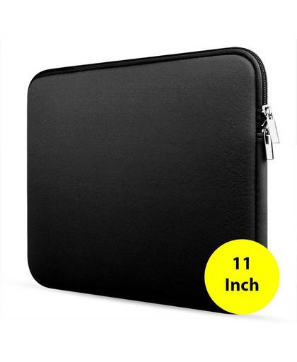 Laptop & macbook sleeve - opberghoes laptop - laptop case - 11 inch - zwart - DisQounts